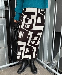 MLI'A | アソート柄ニットナロースカート(スカート)