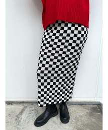 アソート柄ニットナロースカート