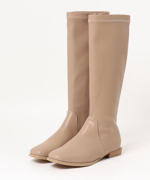 Fabby fabby(ファビィーファビィー)の「ジョッキーフラットロングブーツ(ブーツ・レディース・オフホワイト/ベージュ/ブラウン/ブラック・MEDIUM/SMALL/LARGE)」の9枚目の写真