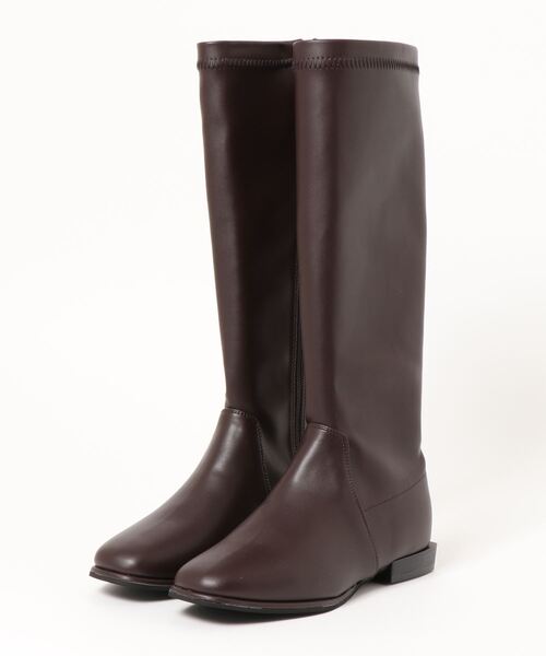 Fabby fabby(ファビィーファビィー)の「ジョッキーフラットロングブーツ(ブーツ・レディース・オフホワイト/ベージュ/ブラウン/ブラック・MEDIUM/SMALL/LARGE)」の10枚目の写真