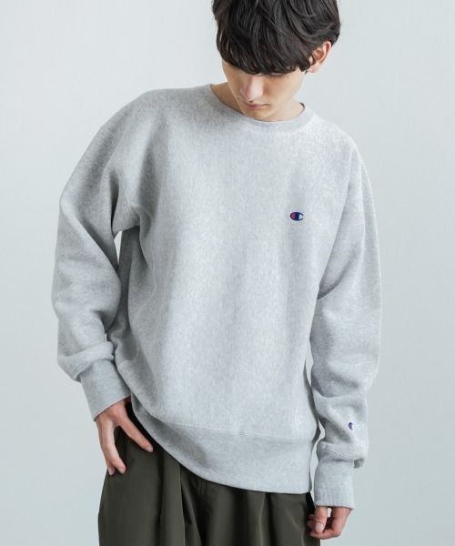 Champion（チャンピオン）の「Champion チャンピオン リバースウィーブ 裏起毛クルーネックスウェットシャツトレーナー C3-Q017（スウェット・メンズ・ブラック/ベージュ/ネイビー/グレー/グリーン・M/XL/L）」の9枚目の写真