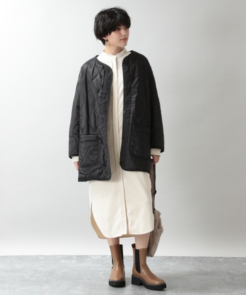 RAGEBLUE（レイジブルー）の「キルティングライナージャケット/954597（ブルゾン・レディース・ブラック/オリーブ・FREE）」の5枚目の写真