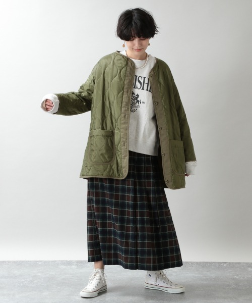 RAGEBLUE（レイジブルー）の「キルティングライナージャケット/954597（ブルゾン・レディース・ブラック/オリーブ・FREE）」の11枚目の写真