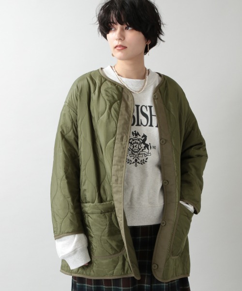 RAGEBLUE（レイジブルー）の「キルティングライナージャケット/954597（ブルゾン・レディース・ブラック/オリーブ・FREE）」の14枚目の写真