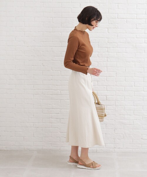 SHOO・LA・RUE（シューラルー）の「◆ランダムリブモックネックジャージ（Tシャツ/カットソー・レディース・アイボリー/グレー系その他/ブラック/ブラウン系・02/03/04）」の15枚目の写真