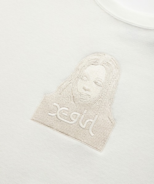 X-girl（エックスガール）の「X-girl × Champion FACE REVERSE WEAVE CREWNECK SWEAT TOP（スウェット・レディース・ブラック/アッシュ/ホワイト/グリーン・S/M）」の19枚目の写真