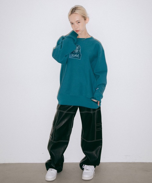 X-girl × Champion REVERSE WEAVE SWEAT X-girl（エックスガール）の「X-girl × Champion FACE REVERSE