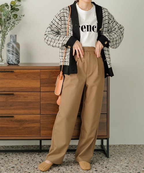 Bab（バブ）の「【WEB限定】ツイードニットカーディガン（カーディガン/ボレロ・レディース・ブラック/オフホワイト・M）」の11枚目の写真