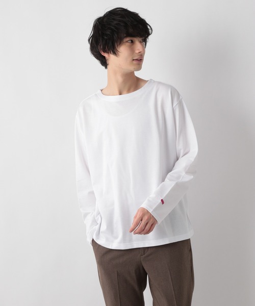 GLOBAL WORK(グローバルワーク)の「LYARDミニウラケボートエリ/239026(Tシャツ/カットソー・メンズ・ホワイト/チャコールグレー/ネイビー・MEDIUM/LARGE)」の1枚目の写真