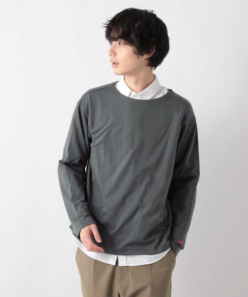 GLOBAL WORK(グローバルワーク)の「LYARDミニウラケボートエリ/239026(Tシャツ/カットソー・メンズ・ホワイト/チャコールグレー/ネイビー・MEDIUM/LARGE)」の2枚目の写真