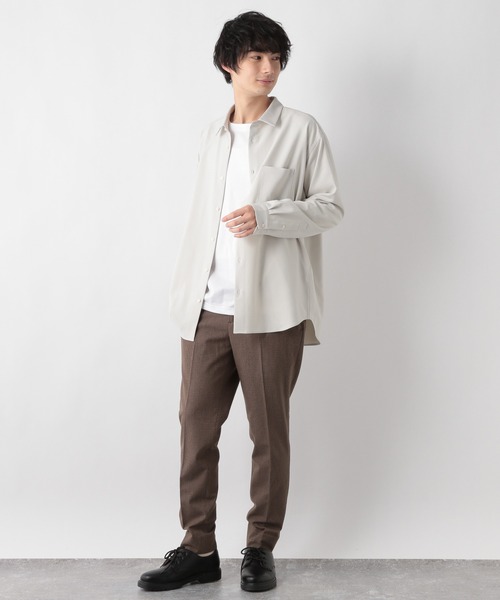 GLOBAL WORK(グローバルワーク)の「LYARDミニウラケボートエリ/239026(Tシャツ/カットソー・メンズ・ホワイト/チャコールグレー/ネイビー・MEDIUM/LARGE)」の5枚目の写真