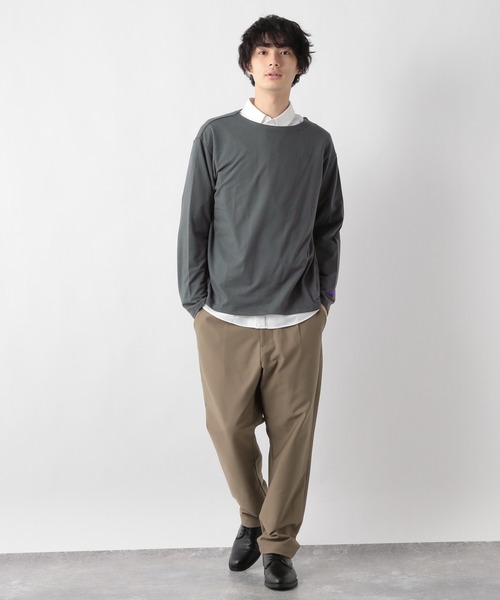 GLOBAL WORK(グローバルワーク)の「LYARDミニウラケボートエリ/239026(Tシャツ/カットソー・メンズ・ホワイト/チャコールグレー/ネイビー・MEDIUM/LARGE)」の6枚目の写真