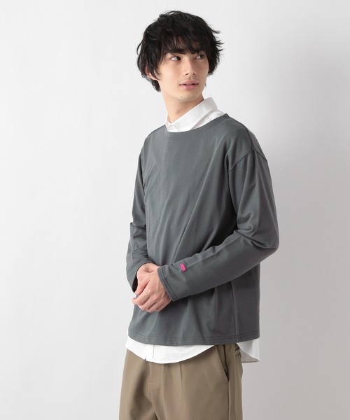 GLOBAL WORK(グローバルワーク)の「LYARDミニウラケボートエリ/239026(Tシャツ/カットソー・メンズ・ホワイト/チャコールグレー/ネイビー・MEDIUM/LARGE)」の10枚目の写真