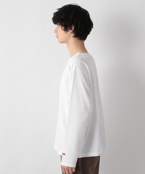 GLOBAL WORK(グローバルワーク)の「LYARDミニウラケボートエリ/239026(Tシャツ/カットソー・メンズ・ホワイト/チャコールグレー/ネイビー・MEDIUM/LARGE)」の13枚目の写真
