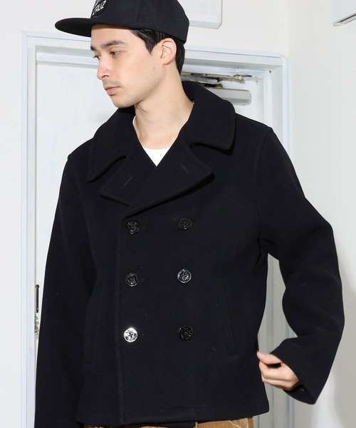FIDELITY(フィデリティ)の「FIDELITY/フィデリティ MELTON 8B P-COAT Pコート メルトンウール 防寒(ピーコート・メンズ・ブラック・M/L)」の6枚目の写真