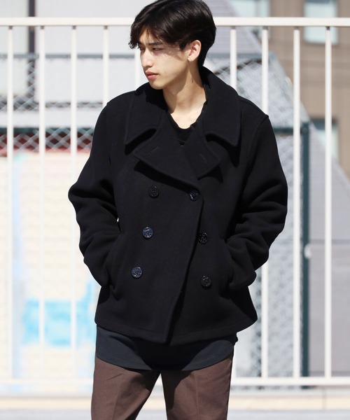 FIDELITY(フィデリティ)の「FIDELITY/フィデリティ MELTON 8B P-COAT Pコート メルトンウール 防寒(ピーコート・メンズ・ブラック・M/L)」の8枚目の写真