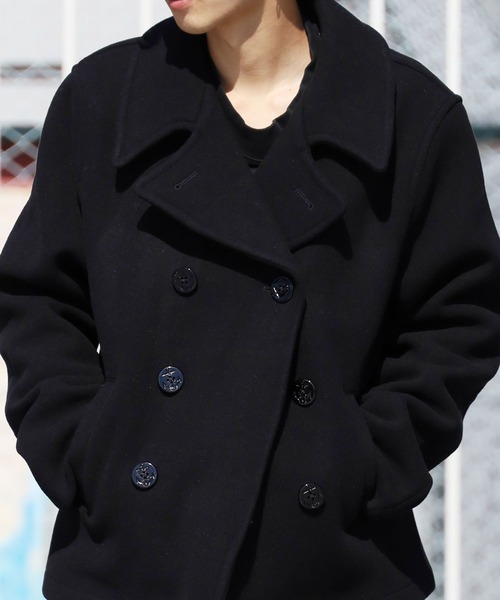 FIDELITY(フィデリティ)の「FIDELITY/フィデリティ MELTON 8B P-COAT Pコート メルトンウール 防寒(ピーコート・メンズ・ブラック・M/L)」の9枚目の写真