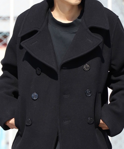 FIDELITY(フィデリティ)の「FIDELITY/フィデリティ MELTON 8B P-COAT Pコート メルトンウール 防寒(ピーコート・メンズ・ブラック・M/L)」の11枚目の写真