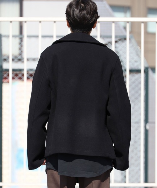 FIDELITY(フィデリティ)の「FIDELITY/フィデリティ MELTON 8B P-COAT Pコート メルトンウール 防寒(ピーコート・メンズ・ブラック・M/L)」の17枚目の写真
