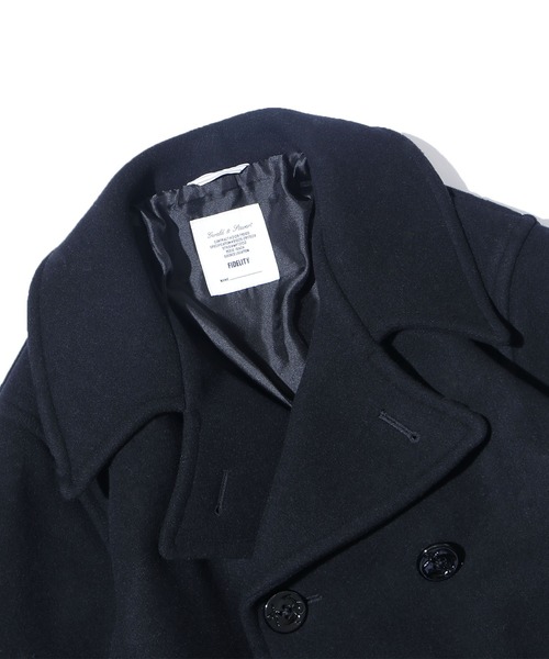 FIDELITY(フィデリティ)の「FIDELITY/フィデリティ MELTON 8B P-COAT Pコート メルトンウール 防寒(ピーコート・メンズ・ブラック・M/L)」の18枚目の写真