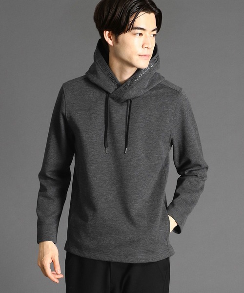 NICOLE CLUB FOR MEN（ニコルクラブフォーメン）の「ダンボールニットプルオーバーパーカ（ニット/セーター・メンズ・ネイビー/チャコール/オフホワイト/レッド系その他/ブラック・MEDIUM/X-LARGE/LARGE）」の3枚目の写真