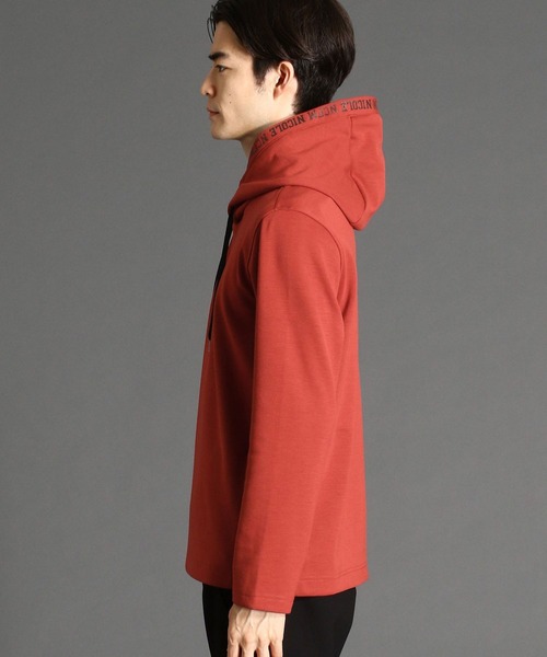 NICOLE CLUB FOR MEN（ニコルクラブフォーメン）の「ダンボールニットプルオーバーパーカ（ニット/セーター・メンズ・ネイビー/チャコール/オフホワイト/レッド系その他/ブラック・MEDIUM/X-LARGE/LARGE）」の9枚目の写真