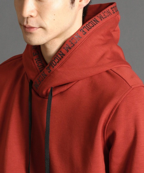 NICOLE CLUB FOR MEN（ニコルクラブフォーメン）の「ダンボールニットプルオーバーパーカ（ニット/セーター・メンズ・ネイビー/チャコール/オフホワイト/レッド系その他/ブラック・MEDIUM/X-LARGE/LARGE）」の10枚目の写真