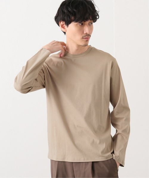 417 EDIFICE(フォーワンセブンエディフィス)の「ライトスムースクルーネック ロングスリーブ(Tシャツ/カットソー・メンズ・ホワイト/ベージュ/ネイビー・SMALL/MEDIUM/LARGE/X-LARGE)」の3枚目の写真