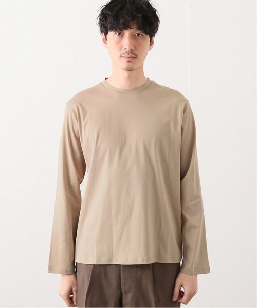417 EDIFICE(フォーワンセブンエディフィス)の「ライトスムースクルーネック ロングスリーブ(Tシャツ/カットソー・メンズ・ホワイト/ベージュ/ネイビー・SMALL/MEDIUM/LARGE/X-LARGE)」の6枚目の写真