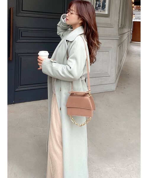 RESEXXY（リゼクシー）の「カラートレンチコート（トレンチコート・レディース・ブラック/ベージュ/グレー/ピンク/ミント・FREE）」の13枚目の写真