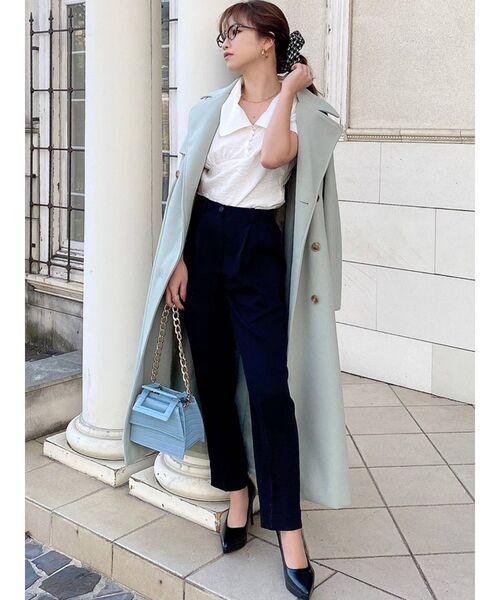 RESEXXY（リゼクシー）の「カラートレンチコート（トレンチコート・レディース・ブラック/ベージュ/グレー/ピンク/ミント・FREE）」の16枚目の写真