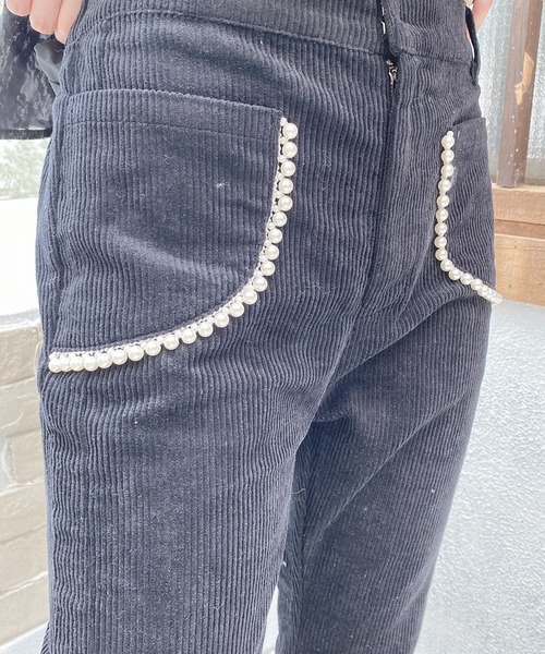 Swankiss（スワンキス）の「TS corduroy fether LP/T（その他パンツ・レディース・ブラック/ベージュ/ピンク・FREE）」の6枚目の写真
