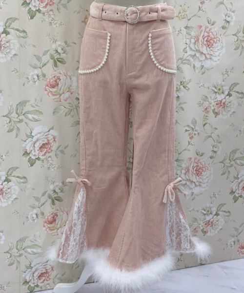 Swankiss（スワンキス）の「TS corduroy fether LP/T（その他パンツ・レディース・ブラック/ベージュ/ピンク・FREE）」の9枚目の写真