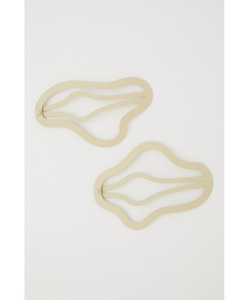 SLY（スライ）の「DEFORMATION HAIR CLIP SET M/ヘアクリップ（バレッタ/ヘアクリップ・レディース・アイボリー/ターコイズブルー・FREE）」の2枚目の写真