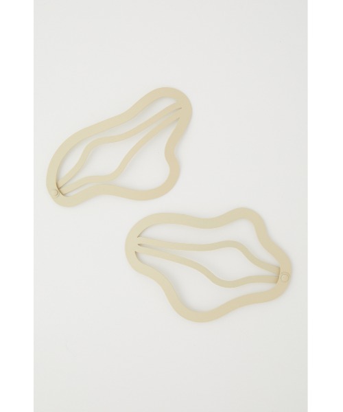 SLY（スライ）の「DEFORMATION HAIR CLIP SET M/ヘアクリップ（バレッタ/ヘアクリップ・レディース・アイボリー/ターコイズブルー・FREE）」の4枚目の写真