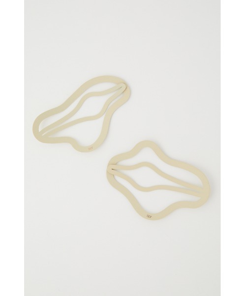 SLY（スライ）の「DEFORMATION HAIR CLIP SET M/ヘアクリップ（バレッタ/ヘアクリップ・レディース・アイボリー/ターコイズブルー・FREE）」の5枚目の写真
