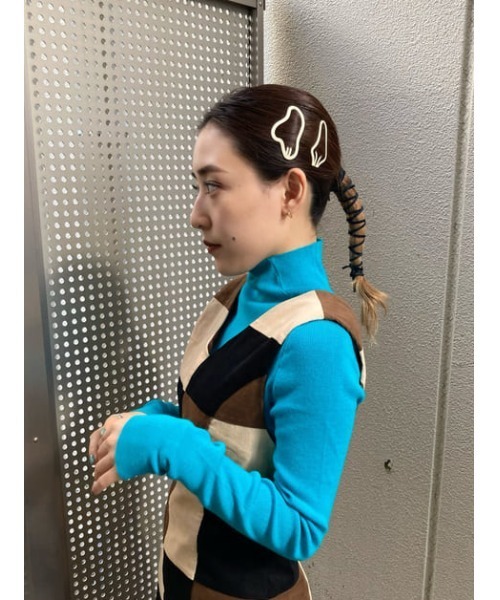 SLY（スライ）の「DEFORMATION HAIR CLIP SET M/ヘアクリップ（バレッタ/ヘアクリップ・レディース・アイボリー/ターコイズブルー・FREE）」の20枚目の写真