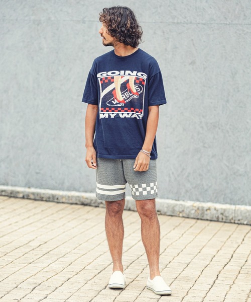 MARBLESチェックショーツ MARBLES（マーブルズ）の「mp9575-CHECKER BORDER KNIT SHORTS