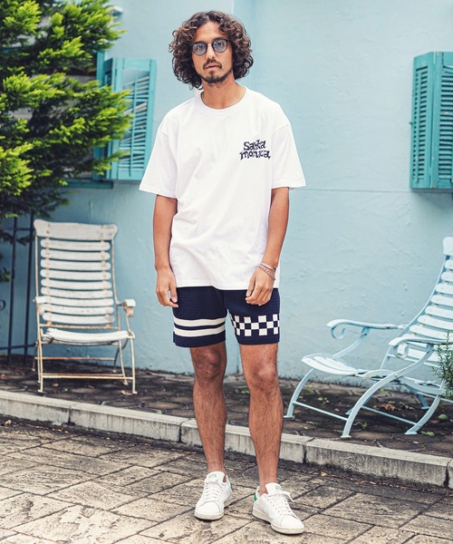 MARBLES（マーブルズ）の「mp9575-CHECKER BORDER KNIT SHORTS ショーツ（その他パンツ・メンズ・ネイビー/トップグレー・L/M/XL）」の11枚目の写真