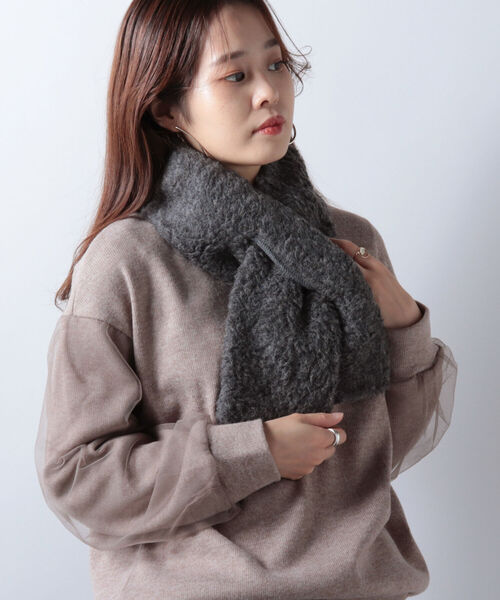 COLD BREAKER（コールドブレーカー）の「【COLD BREAKER/コールドブレーカー】ボアマフラー（マフラー・レディース・ミント/キナリ/グレー・FREE）」の8枚目の写真