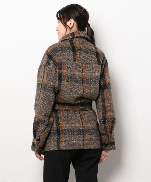 cepo（セポ）の「チェックベルトオーバージャケット（その他アウター・レディース・グリーン/ブラウン・M）」の17枚目の写真