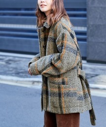 cepo | チェックベルトオーバージャケット(その他アウター)