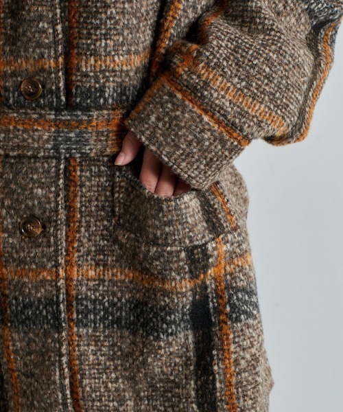 cepo（セポ）の「チェックベルトオーバージャケット（その他アウター・レディース・グリーン/ブラウン・M）」の11枚目の写真