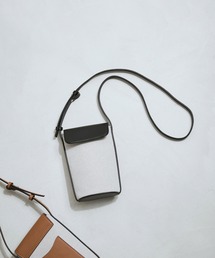 SALON adam et rope' | キャンバスレザーコンビフラップポシェット(ショルダーバッグ)