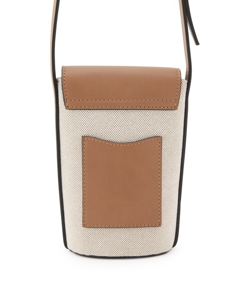 SALON adam et rope'（サロン アダム エ ロペ）の「[完売色追加決定！]キャンバスレザーコンビフラップポシェット / ショルダーバッグ（ショルダーバッグ・レディース・ブラック/キャメル・FREE）」の20枚目の写真