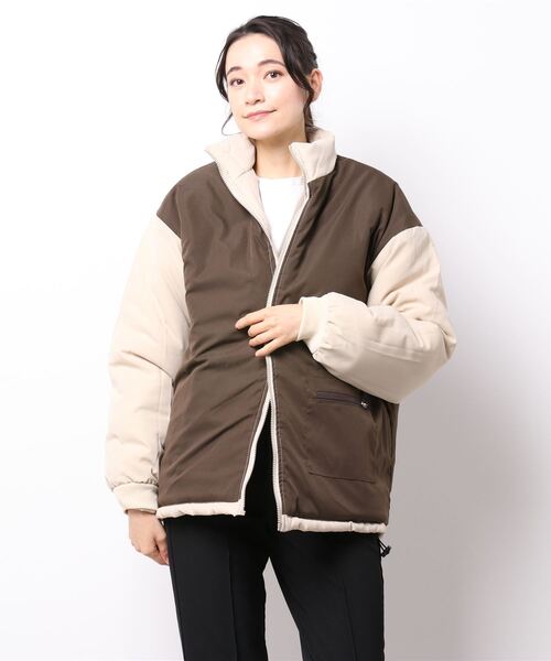 INTERPLAY(インタープレイ)の「【INTERPLAY】リバーシブルパディングブルゾン(ブルゾン・レディース・ベージュ/グリーン/ブラック・FREE)」の6枚目の写真