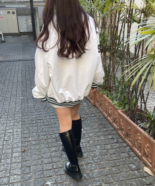 WEGO(ウィゴー)の「WEGO/【一部限定カラー】ワッペンスタジャン(スタジャン・メンズ・ホワイト/ブルー/ネイビー/パープル/ダークグリーン/ブラック・MEDIUM/LARGE)」の13枚目の写真