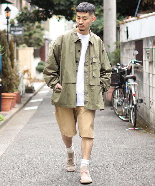 BEAMS（ビームス）の「BEAMS / ワイド ショーツ（その他パンツ・メンズ・ベージュ/インディゴブルー・MEDIUM/LARGE/SMALL）」の5枚目の写真