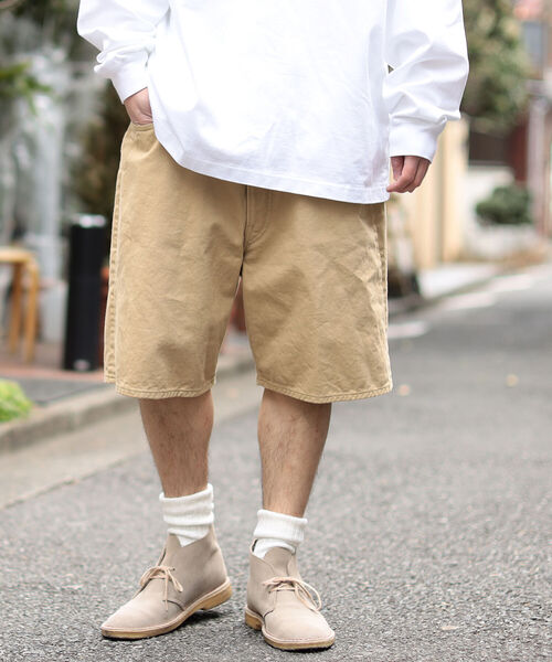 BEAMS（ビームス）の「BEAMS / ワイド ショーツ（その他パンツ・メンズ・ベージュ/インディゴブルー・MEDIUM/LARGE/SMALL）」の7枚目の写真