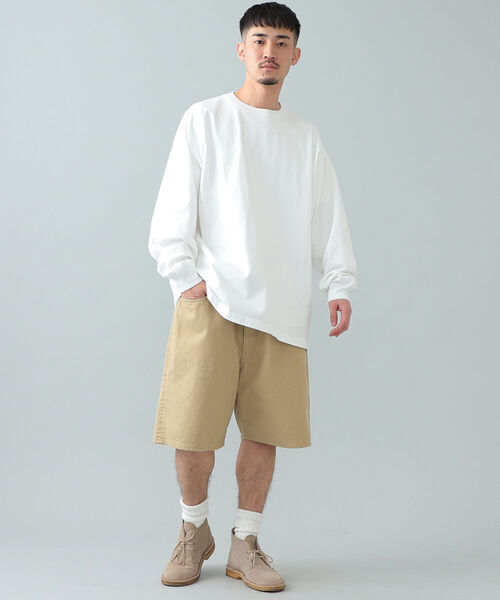 BEAMS（ビームス）の「BEAMS / ワイド ショーツ（その他パンツ・メンズ・ベージュ/インディゴブルー・MEDIUM/LARGE/SMALL）」の9枚目の写真